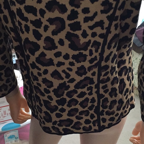 Jones New York cheetah animal print cardigan - Picture 5 of 10